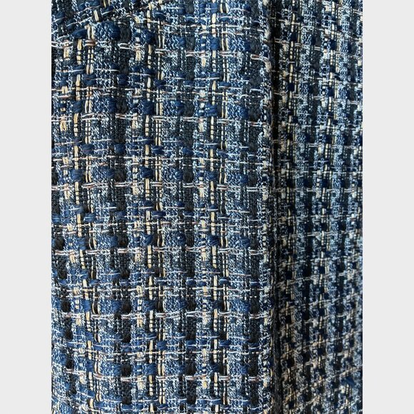 J. Crew NWT Tweed Black & Navy Sleeveless Shift Dress - Picture 5 of 9